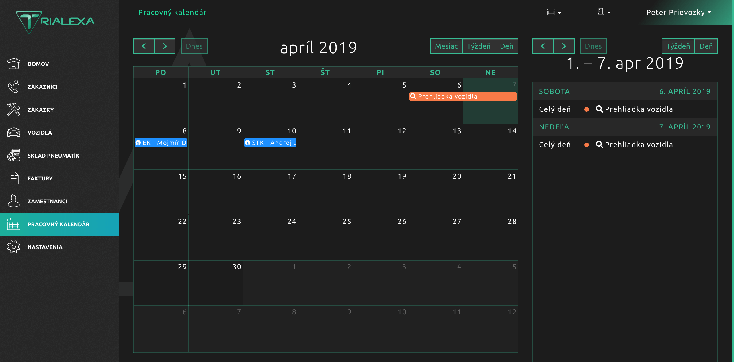 Pracovný kalendár